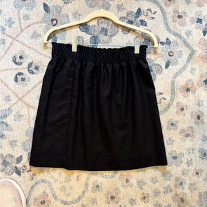 J crew Black paper bag waist mini skirt